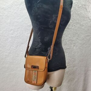 Herta Suke Vintage Crossbody Floral Purse Brown